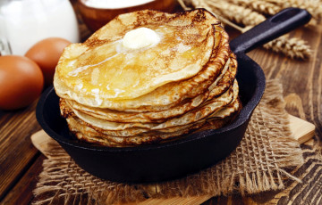 Картинка еда блины +оладьи масло сковорода