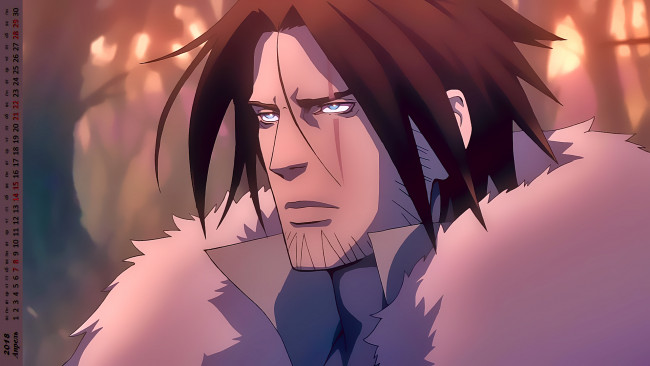 Обои картинки фото календари, аниме, лицо, мужчина, взгляд