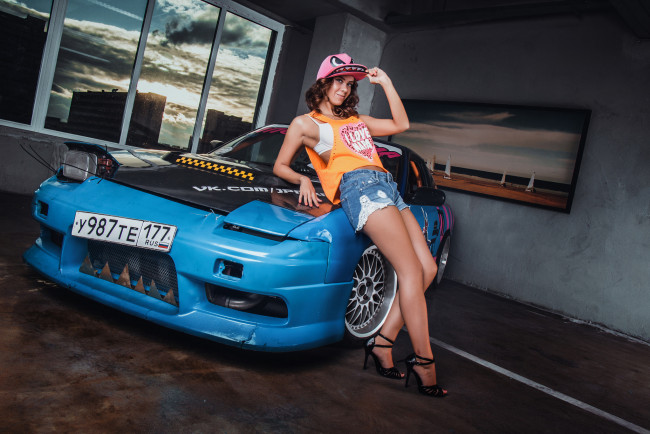 Обои картинки фото автомобили, -авто с девушками, красивая, девушка