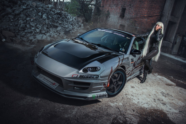 Обои картинки фото автомобили, -авто с девушками, liza, eclipse