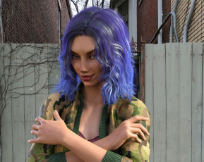 Картинка 3д+графика люди+ people фон взгляд девушка