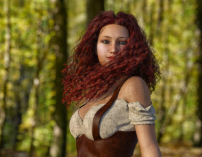 Картинка 3д+графика люди+ people взгляд девушка фон