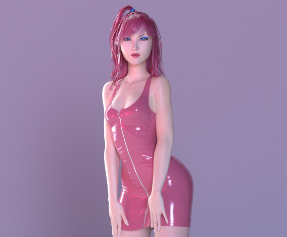 Обои картинки фото 3д графика, люди , people, фон, взгляд, девушка