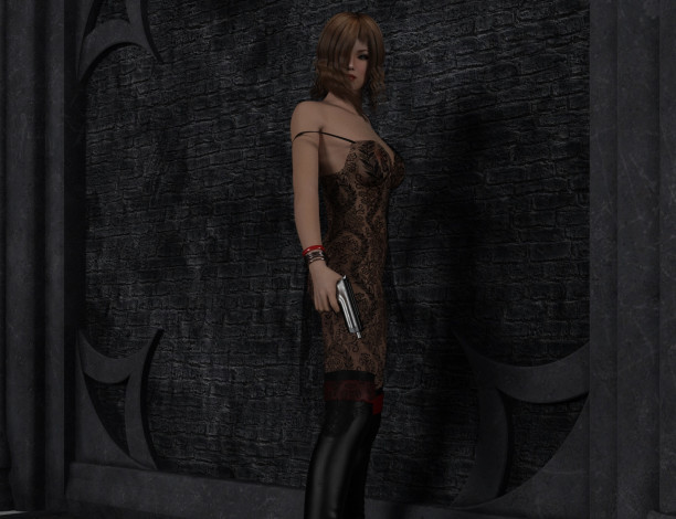 Обои картинки фото 3д графика, фантазия , fantasy, фон, взгляд, девушка