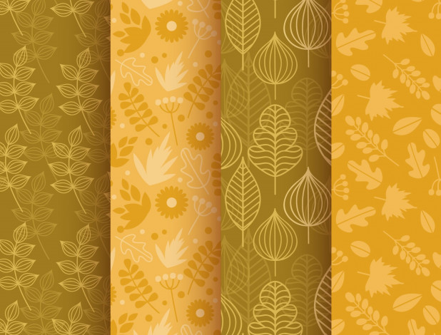 Обои картинки фото векторная графика, природа , nature, осень, patterns, листочки, фон, текстура