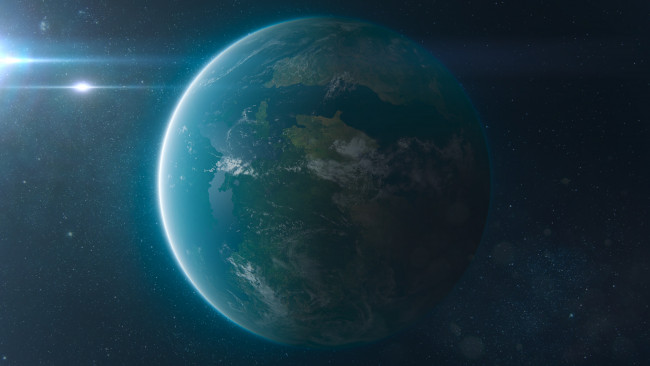 Обои картинки фото космос, земля, звезды, галактика, вселенная, планета