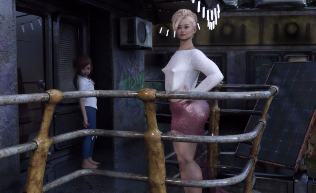 Обои картинки фото 3д графика, люди , people, взгляд, фон, девушка