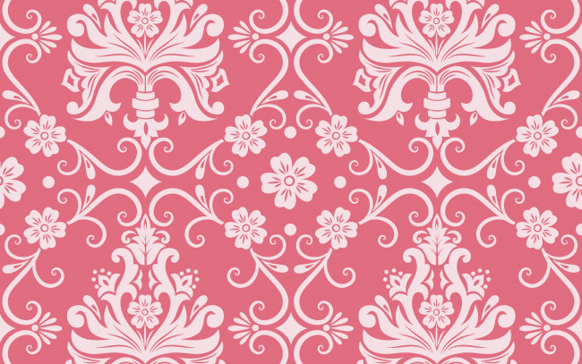 Обои картинки фото векторная графика, цветы , flowers, узор, орнамент, розовый, фон, цветы