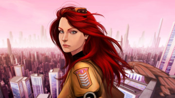 Картинка рисованное комиксы девушка фон взгляд