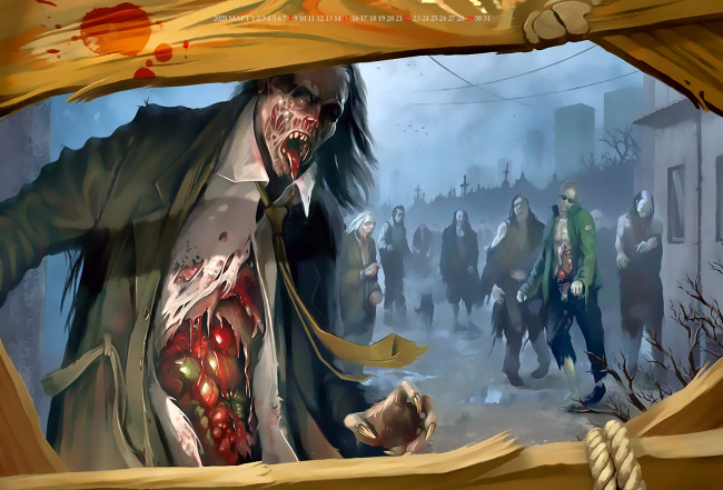 Обои картинки фото календари, фэнтези, нежить, существо, чудовище, calendar, 2020