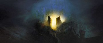 Картинка фэнтези замки город свет