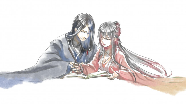 Обои картинки фото аниме, unknown,  другое , пара, девушка, парень