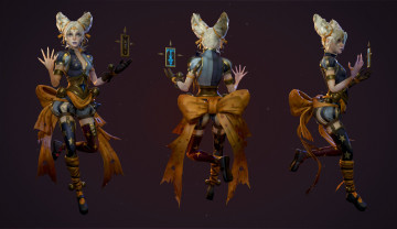 Картинка фэнтези девушки девушка бант карта ракурсы