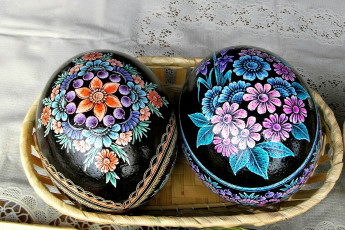 обоя праздничные, пасха, корзина, яйца