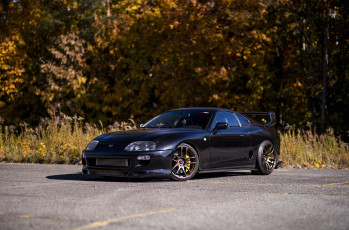 Картинка toyota+supra+a80 автомобили toyota supra a80 black forest autumn