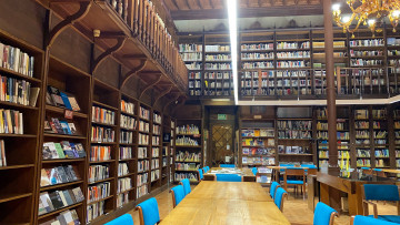 обоя интерьер, кабинет,  библиотека,  офис, полки, книги