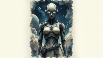 Картинка фэнтези роботы +киборги +механизмы нейросети графика нейроарт ai art нейронные сети рисунки нейро искусство нейрографика graphics neuroart neural networks drawings neuro neurography