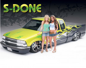 Картинка 1998 chevrolet s10 автомобили авто девушками