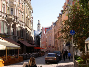 Картинка старая рига югендстиль города латвия