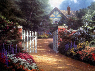 Картинка thomas kinkade рисованные природа