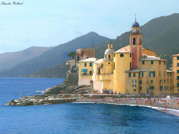 Обои картинки фото города, католические, соборы, костелы, аббатства, camogli, liguria, italy