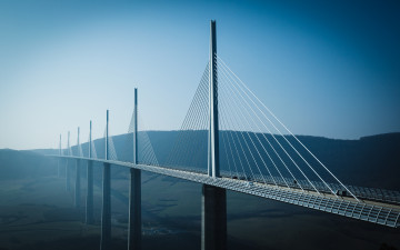 Картинка millau viaduct france города мосты