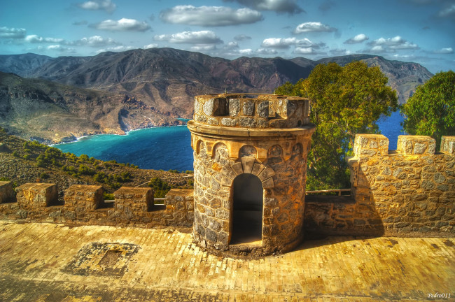 Обои картинки фото замок, castillitos, города, дворцы, замки, крепости, картахена, cartagena, spain