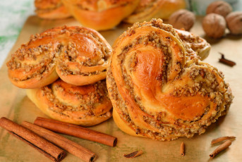 Картинка еда хлеб выпечка булочки корица