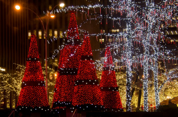 Картинка праздничные новогодние пейзажи елки