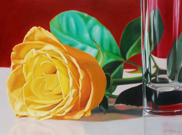 Обои картинки фото karina, rodriguez, рисованные, роза