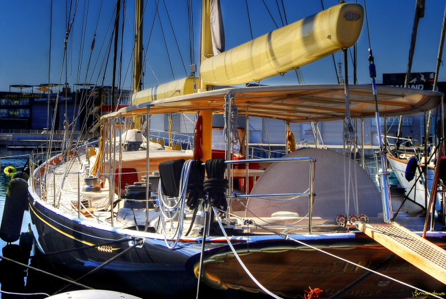 Обои картинки фото корабли, Яхты, трап