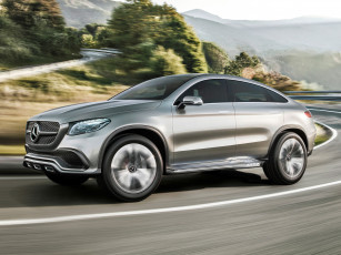Картинка автомобили mercedes-benz серый coupе concept 2014 suv