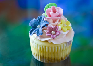 Картинка еда пирожные +кексы +печенье кексик цветы