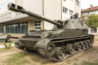 Картинка 2s3+akatsiya техника военная+техника вооружение музей