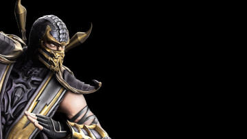 Картинка видео+игры mortal+kombat мортал игра чёрный фон scorpion комбат