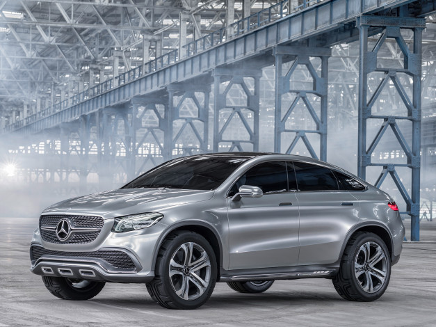 Обои картинки фото автомобили, mercedes-benz, suv, 2014, серый, concept, coupе