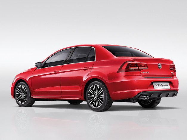 Обои картинки фото автомобили, volkswagen, 2014, красный, sportline, bora
