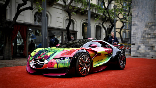 Обои картинки фото автомобили, выставки и уличные фото, survolt, citroen