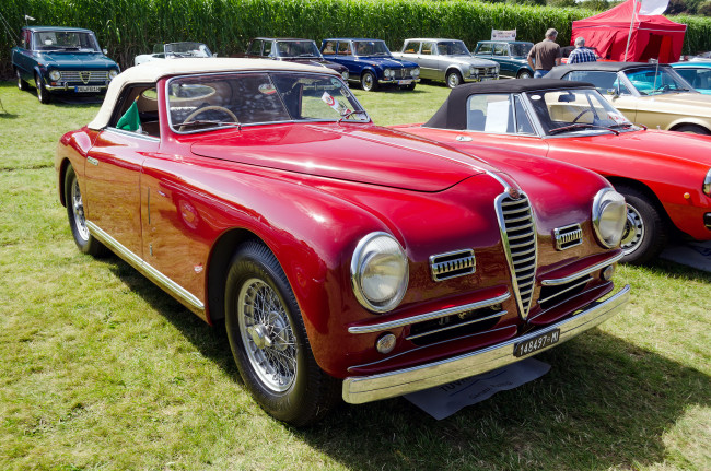 Обои картинки фото alfa romeo 2500 super sport 1948, автомобили, выставки и уличные фото, история, ретро, автошоу, выставка