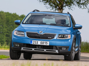 Картинка автомобили skoda octavia синий 2014г 5e scout