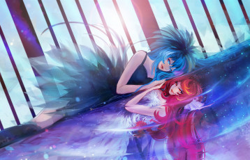 Картинка аниме pixiv+fantasia pixiv fantasia reiami арт девушки вода платья