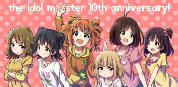 Картинка аниме idolm@ster idolmaster million live akagi miria futaba anzu hidaka ai nakatani iku suou momoko takatsuki yayoi rariemonn арт девушки группа