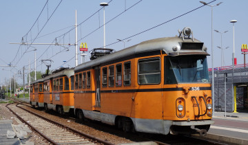 Картинка техника трамваи трамвай рельсы город