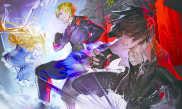 Картинка аниме unknown +другое aituoku-twh арт парни девушка блондин брюнет