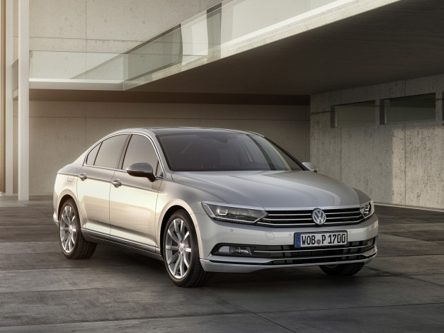 Обои картинки фото автомобили, volkswagen, светлый, 2014г, b8, passat