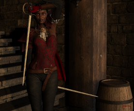 Картинка 3д+графика фантазия+ fantasy взгляд фон девушка