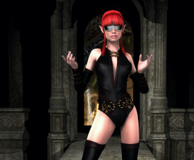 Картинка 3д+графика эльфы+ elves рыжая фон эльфийка взгляд