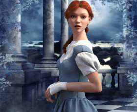 Картинка 3д+графика люди+ people фон взгляд девушка