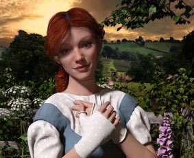 Картинка 3д+графика люди+ people фон взгляд девушка