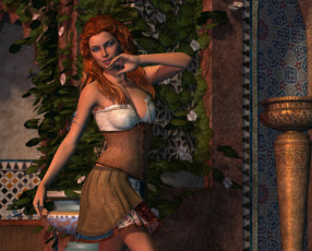 Картинка 3д+графика люди+ people фон взгляд девушка